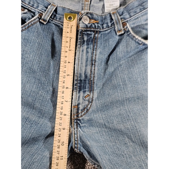 Levis 559 Jeans Men 34x32 Blue Loose Straight Skater Baggy Grunge Distressed - Picture 7 of 14